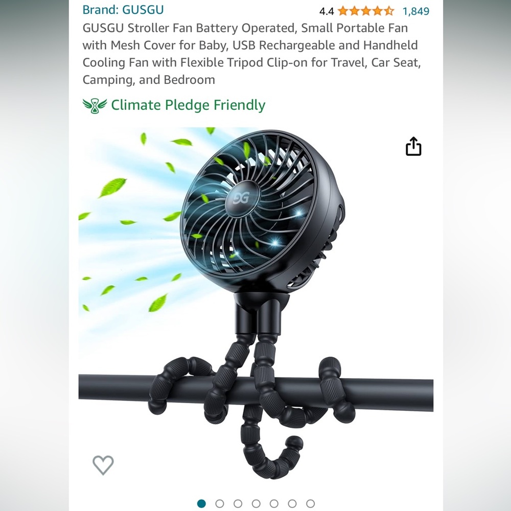 Stroller Fan - Flexible Tripod Clip-on